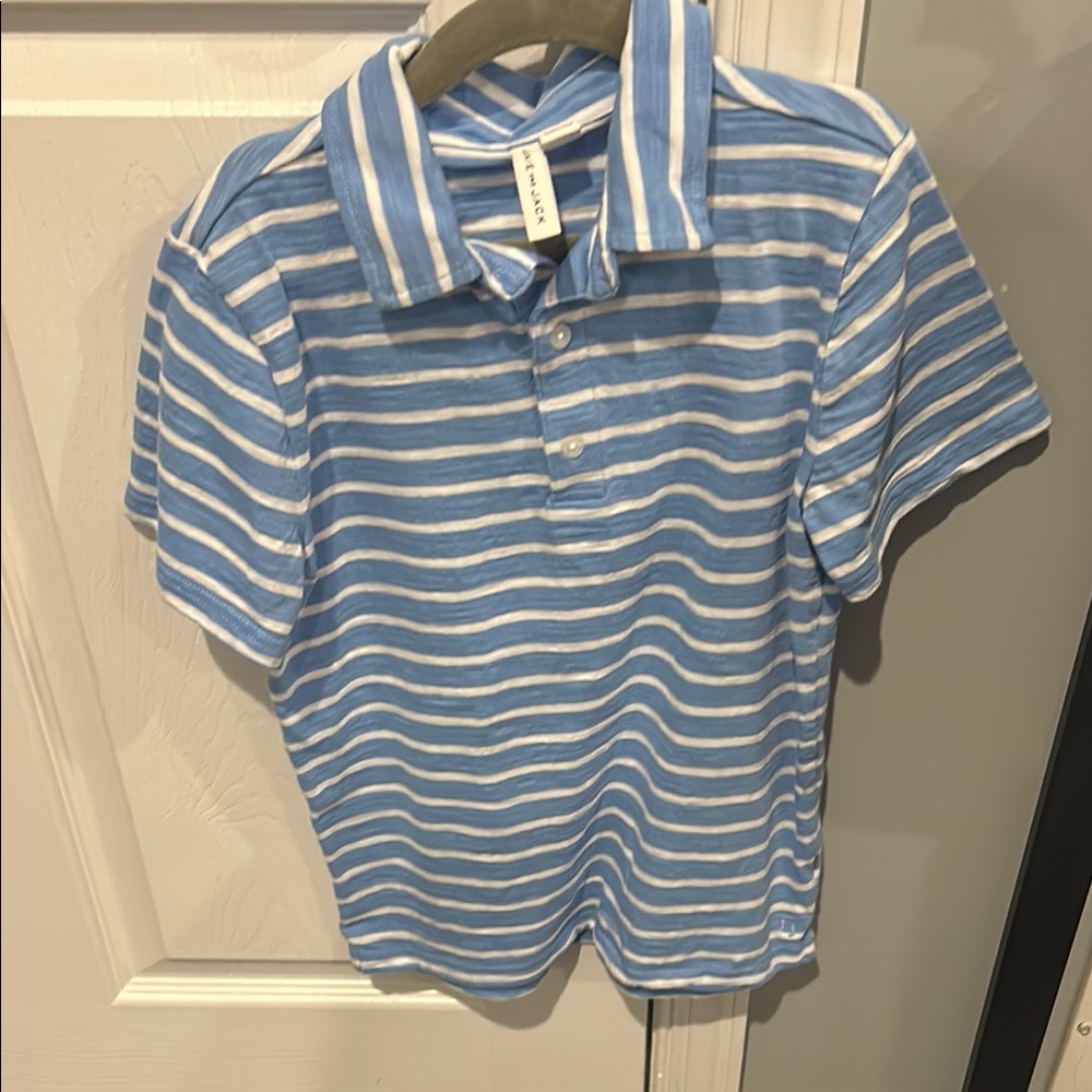 Janie and Jack Blue Striped Kids Polo Shirt